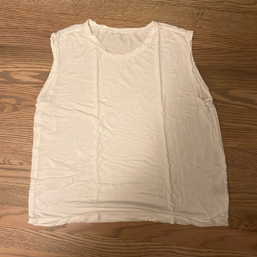 Everlane White Sleeveless Tank Top